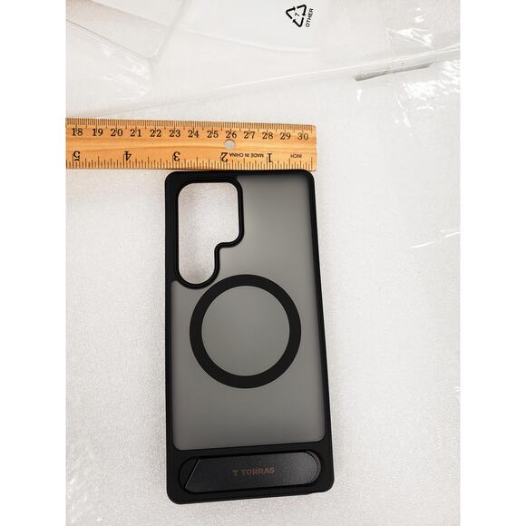 Torras Stand Case For Samsung Galaxy S25 Ultra w kickstand Matte Frost Black - Picture 12 of 12